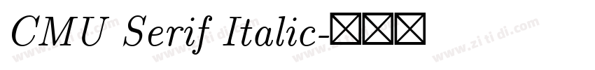 CMU Serif Italic字体转换 CMU Serif Italic字体转换